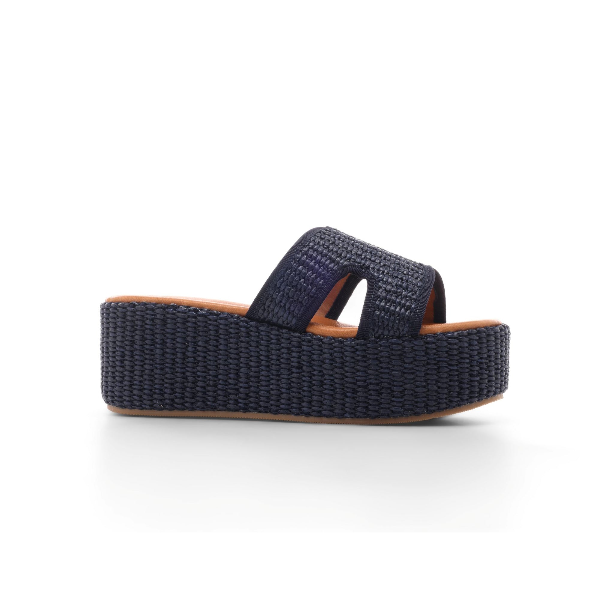 Sevierra Sol Weave Platform Sandals - Navy Blue