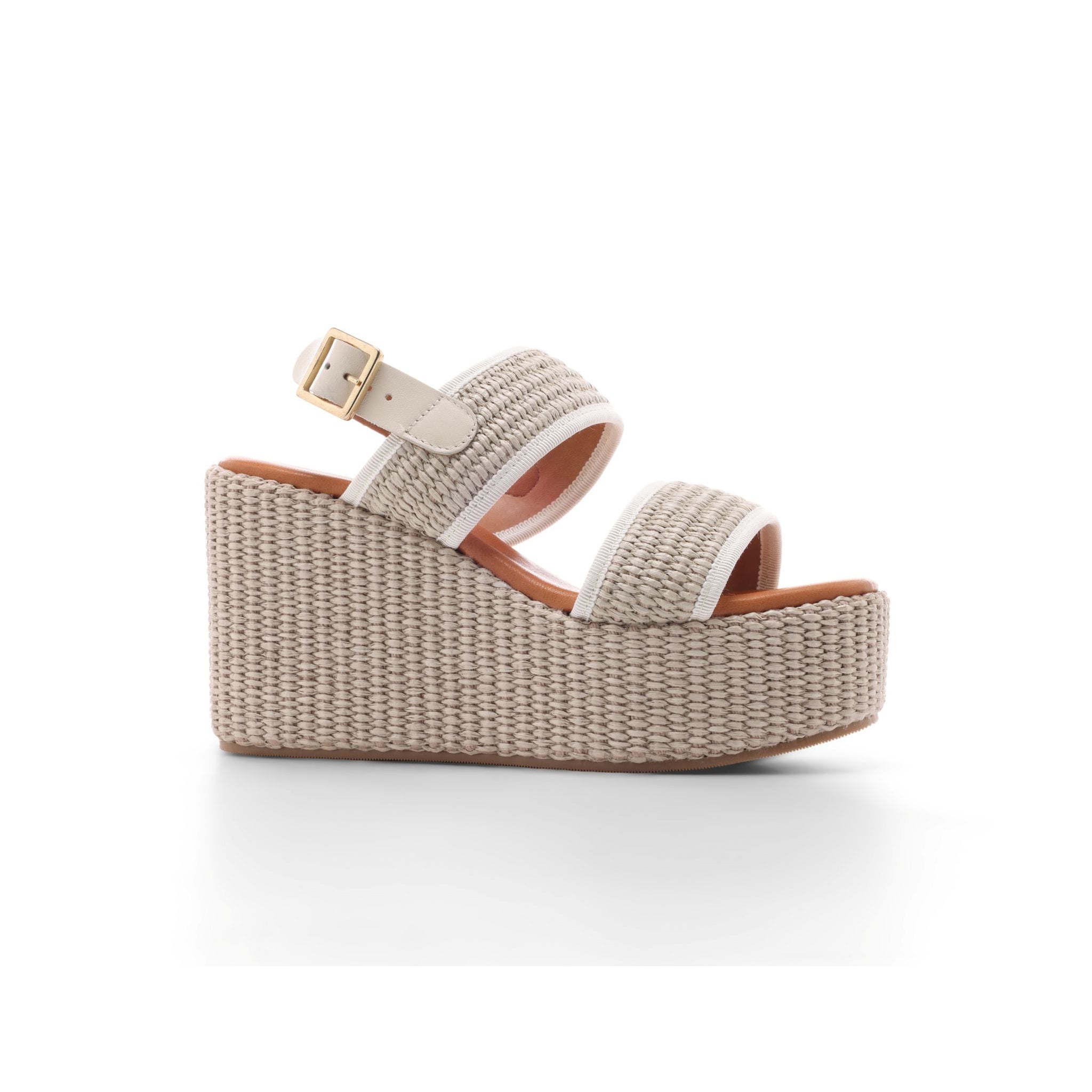 Sevierra Sol Weave Strap Platform Sandals - Natural