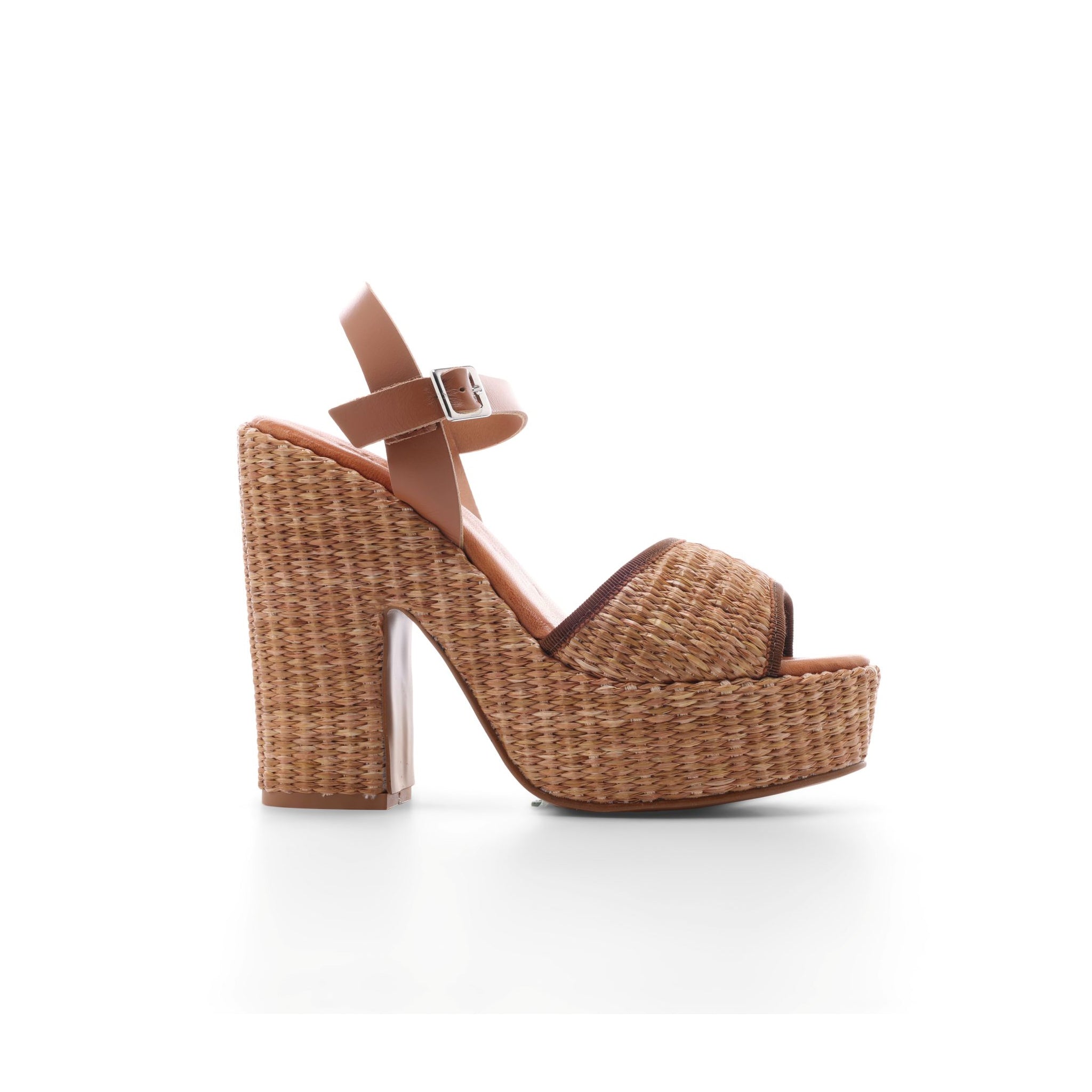 Sevierra Sol Weave Block Heels - Natural