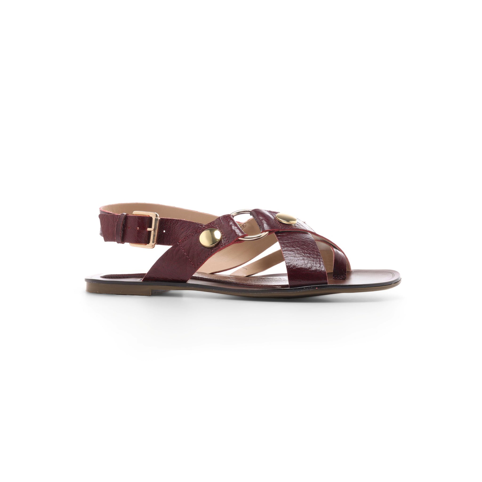 Sovana Sandal Flats - Mahogany