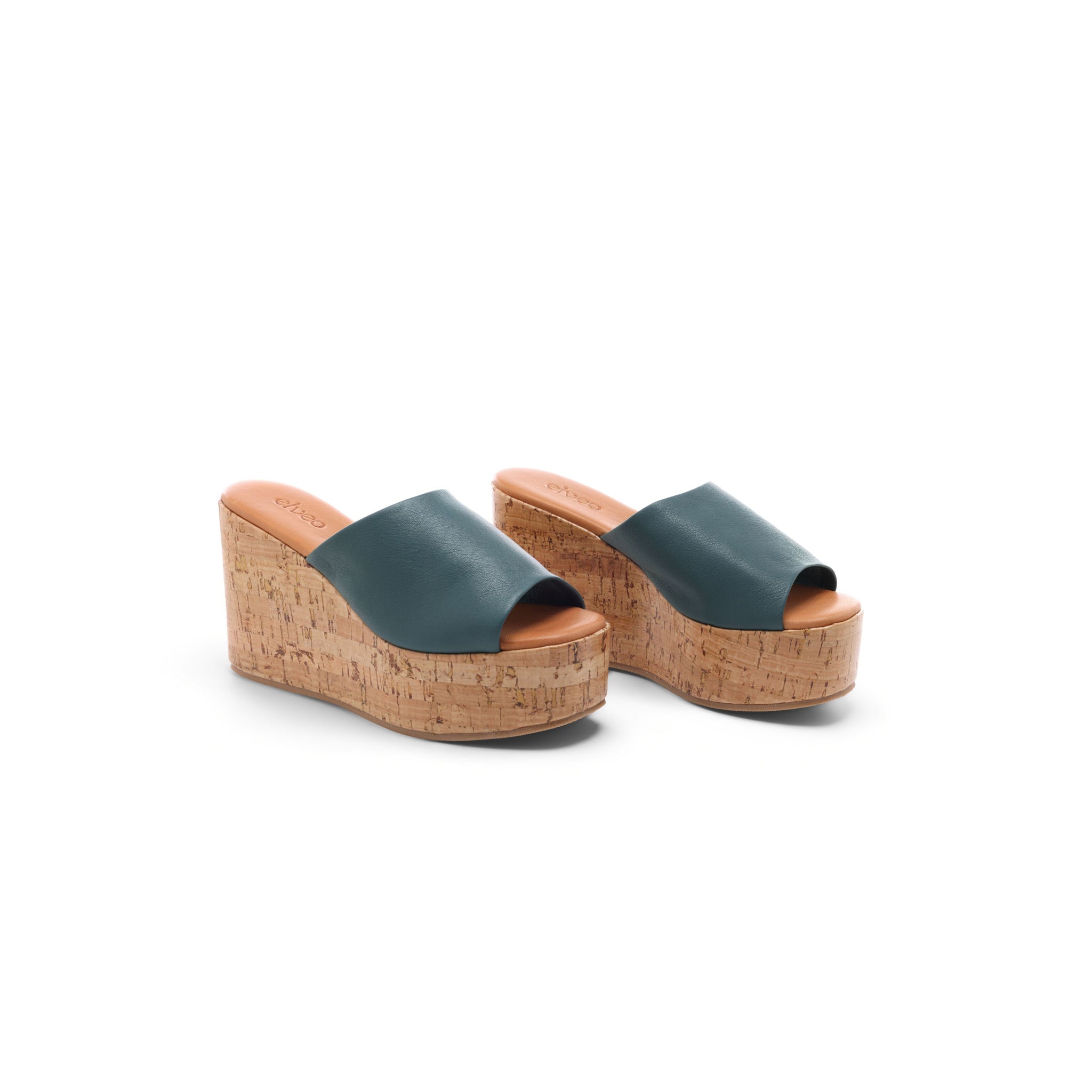 Scavone Platform Wedge - Teal Blue