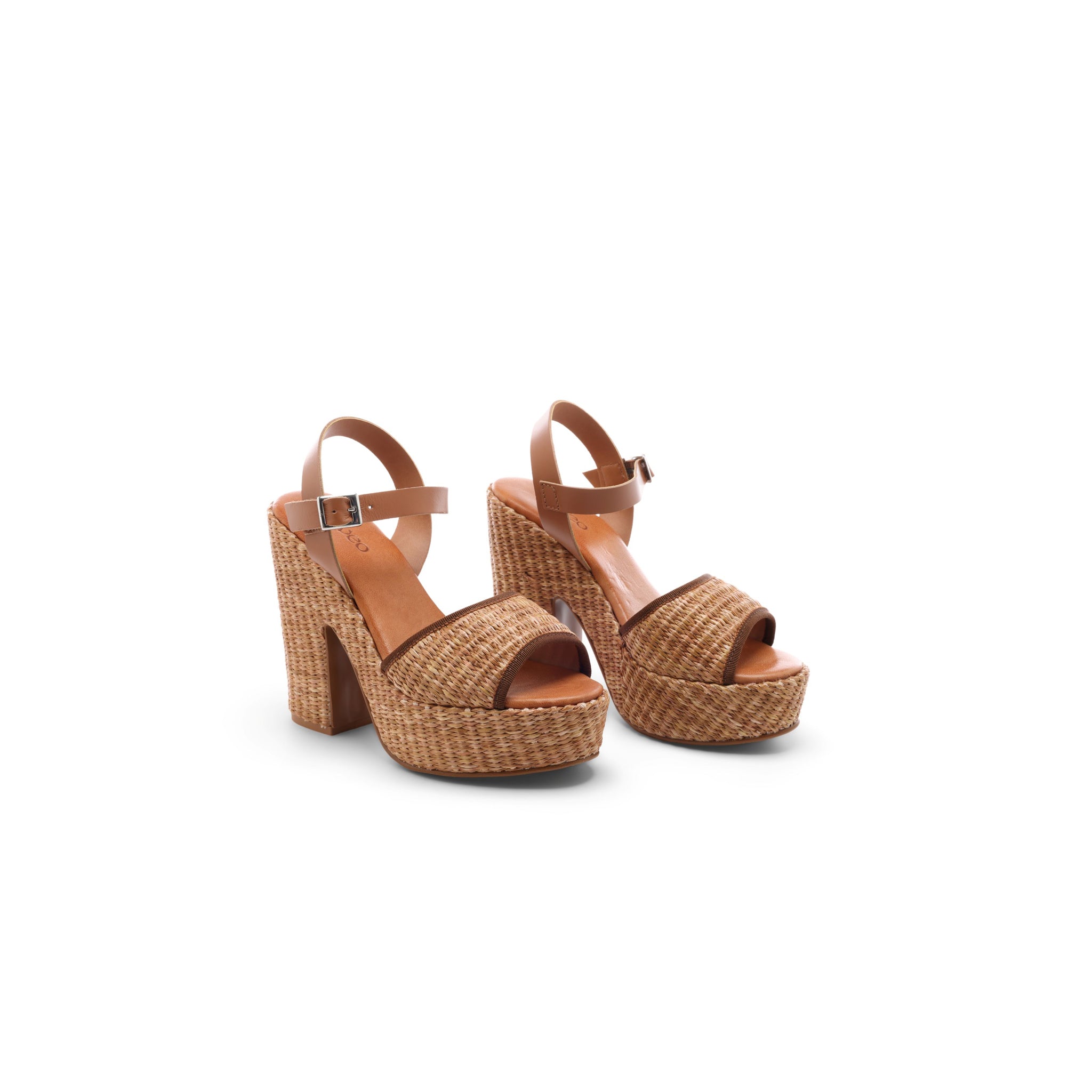 Sevierra Sol Weave Block Heels - Natural